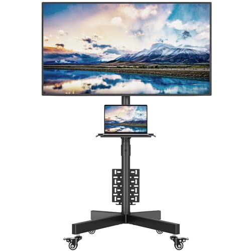 Bontec Support TV Sur Pied À Roulettes, 23-60 Pouces, Charge 40 Kg