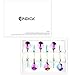 Cindick Stainless Steel Colorful Rainbow Tea Spoons, 6 Inch Metal Round Dessert Mixing Stirring Coffee Spoon, Ice Cream Cocktail Soup Tableware Spoons, Mirror Polish, Set of 6