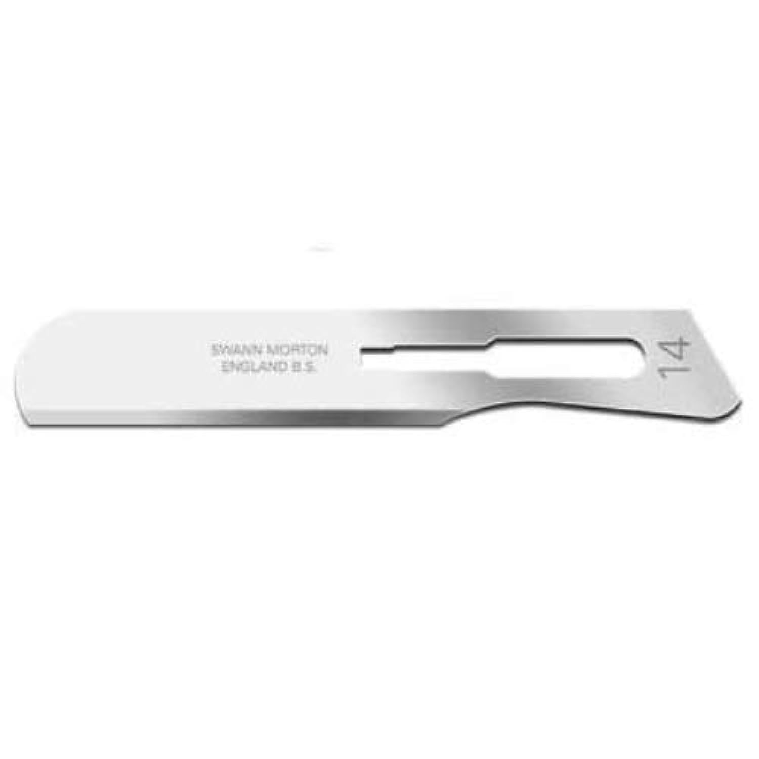 Swann Morton Carbon Steel Surgical Blade | No. 14 (Box of 100) — image 1