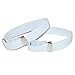 CTM® Elastic .75 Inch Wide Solid Color Adjustable Sleeve Garter, White