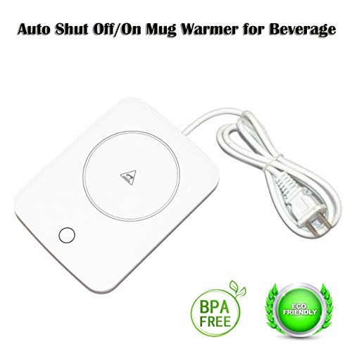 Mug Warmer For Desk Auto Shut Off Beverage Warmer-(Up to 131Fâ„‰/55â„ƒ)ï¼Heater Surface for Homeã€ Officeã€coffee shop (Tea,Water,Cocoa,Soup or Milk)