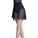 ROYAL SMEELA Ballet Skirt Long Ballet Dance Skirts for Women Mesh Sheer Dance Wrap Skirt 80 cm Dance Skirt