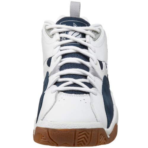 Ektelon Men's NFS Classic MID Racquetball Shoes,White/Navy,7.5 D(M) US