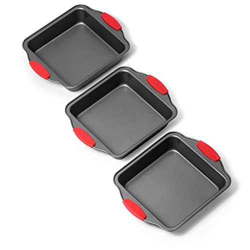 Elite Bakeware 3 Piece Square Baking Pan Set - NonStick Bakeware - Baking Pans Set