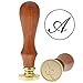 Yoption Vintage Retro Brass Head Wooden Handle Alphabet Letter A Classic Sealing Wax Seal Stamp