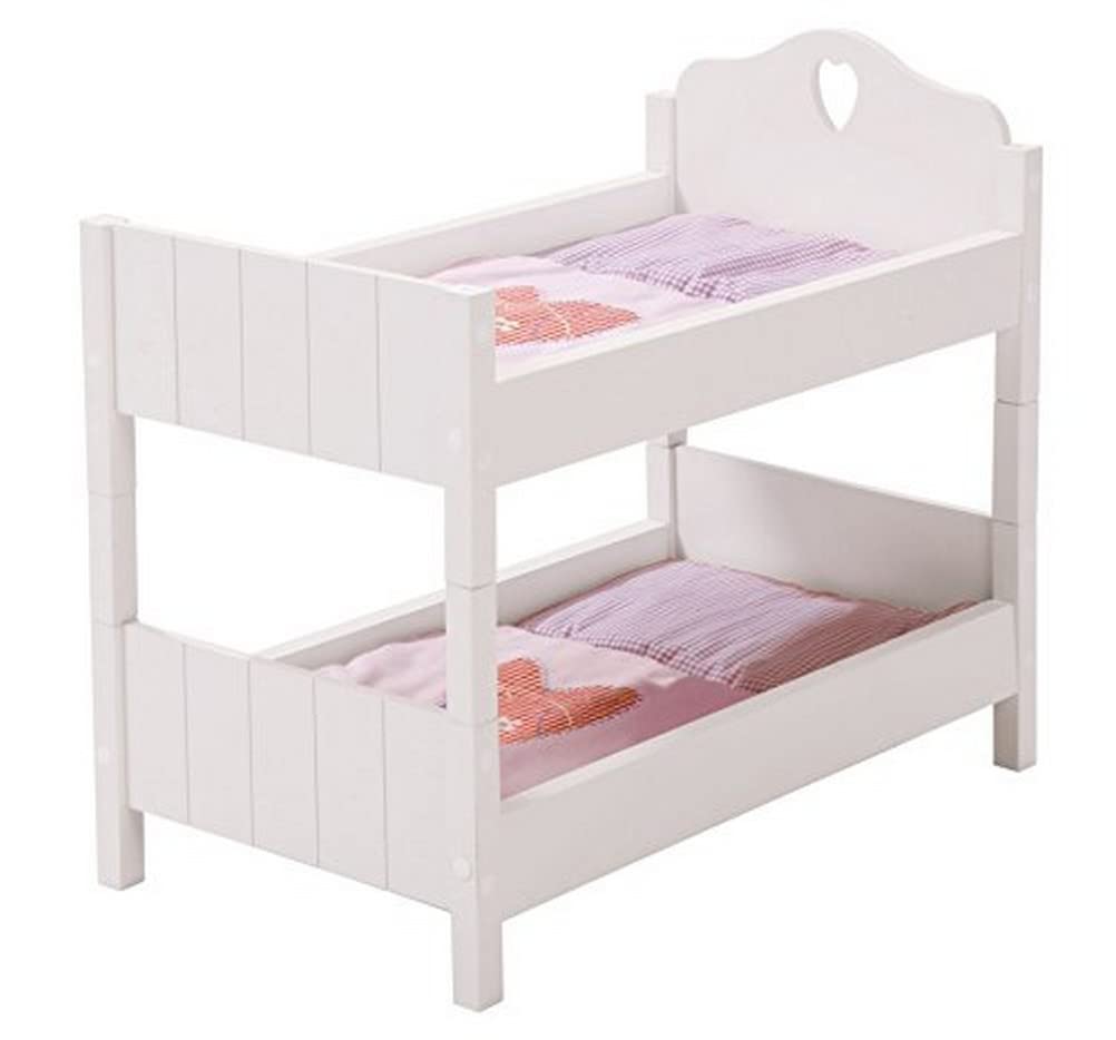 roba Doll Bunk Bed Fienchen - Dividable doll bed including textile equipment - Wood white lacquered