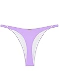 RELLECIGA Women's Purple Adjustable High Cut Thong