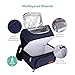 Sable Lunch Box, Reusable Waterproof Cooler Tote Bag for Meal Prep with 2 Main Spacious Compartments, Large, Blue