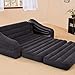 Intex Inflatable Queen Size Pull Out Futon Sofa Couch Bed, Dark Gray (2 Pack)