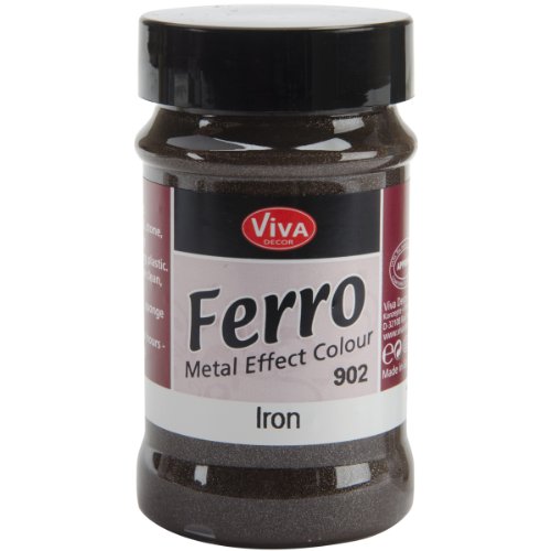 Viva Decor 3-Ounce Ferro Metal Effect Textured Paint, Iron