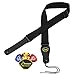 Donner DR-1 Soft Cotton Guitar Strap for Bass Acoustic Electric Guitar with Pick Pocket Genuine Leather End Black 2” Wide Gift for Guitarists