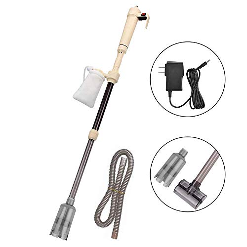 bedee Aquarium Gravel Cleaner Electric Fish Tank Gravel Cleaner Automatic Aquarium Vacuum Cleaner and Aquarium Siphon for Water Changing and Filter Gravel Cleaning with Durable Filter Bag