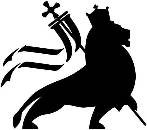 Lion of Judah Decal Sticker (black), Decal Sticker Vinyl Car Home Truck Window Laptop
