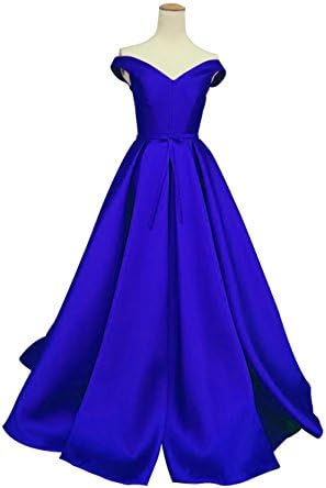 Selenova Women's Off The Shoulder A-Line Evening Ball Gowns With Bow