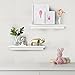 AHDECOR White Floating Shelves, Ledge Wall Shelf for Small Display Items with 4
