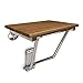 15 in. x 12.875 in. Natural Teak Wood Folding Shower Seat in Chrome
