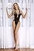 Ruzishun Teddy Lingerie for Women(Black,M)