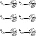 HESTYA 6 Pack Stainless Steel Elephant Nose Hook Wall-Mount Robe Hook Coat Hook Towel Wall Hook, Brushed (Large)
