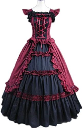 Nuoqi Gothic Victorian Costume Women's Halloween Cosplay Dress