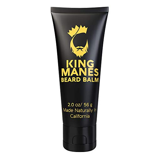 King Manes Squeezable Beard Balm for Men, 2 Ounce Beard Conditioner with All Natural Ingredients (Nourish, Soften and Strengthen Your Beard)