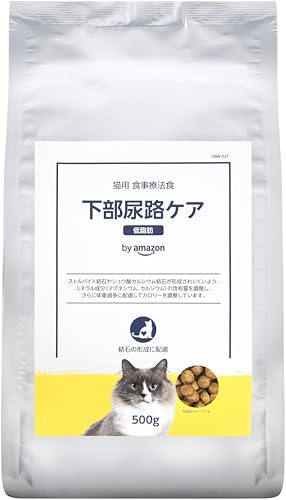 by Amazon 猫用食事療法食 下部尿路ケア 低脂肪 500g キャットフード 猫 ドライフード