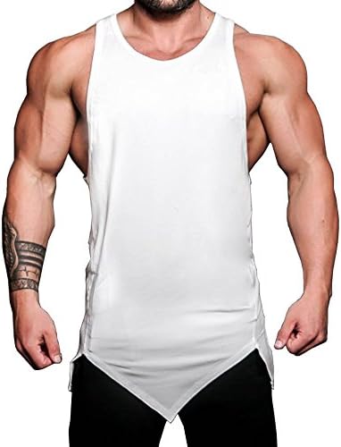Detailorpin Men's Gym Workout Tank Top Bodybuilding Muscle Stringer Fitness T Shirt