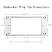 Kmise Z4542 4 Piece Flat Metal Humbucker Pickup Mounting Rings - Chrome/Black