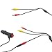 Royitay 12V/24V Super Thin 4 Pin Cigarette Lighter Power Supply Kit for Car Rear View Camera and LCD Monitor with RCA Connection Cable Extension for Backup Camera