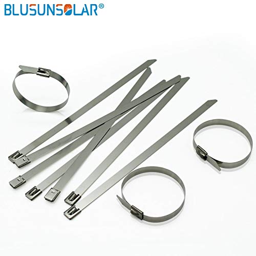 1000pcs 7.9mm150mm hanroot stainless steel cable ties clumps and self-locking cable ties - Thumbnail 2