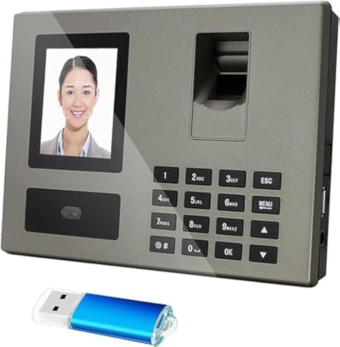 Intelligent Biometric Attendance Machine with Facial Recognition, Fingerprint & Password, 2.8in TFT Screen, Dual-Camera Fast Identification, 8 Languages, Large Storage - جهاز حضور بيومتري ذكي