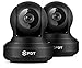 FDT 2-Pack 720P HD WiFi Pan/Tilt IP Camera (1.0 Megapixel) Indoor Wireless Security Camera FD7901 (Black), Plug & Play, Two-Way Audio & Nightvision