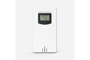 Zivron Remote Sensor for Weather Station Wireless, Indoor Outdoor Temperature and Humidity Gauge