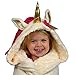 Hooded Unicorn Throw Blanket, Perfect for Little Girls of All Ages - Large 66x42 Size for Kids, Tweens, and Adult Women, Gold Horn, Pink Mane, Soft Sparkly Fleece, Fuzzy Mink, Ruby Wrap