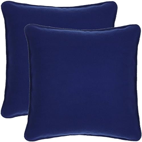 18 x 18 Inches Super Soft Fleece Decorative Throw Pillow, Set of 2 - Blue
