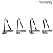 Homeland Hardware 6 Inch Hairpin Legs - Raw Steel Thick Heavy Duty