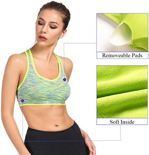 TOBWIZU Sports Bras for Women,Removable Padded Bras Seamless for Yoga Gym Fitness Activewear Workout Bra 3 416G1qb0aPL. AC