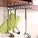 Art Secret Multifunction Nail Free 12-Hook Iron Under Cabinet Mug Hanger (Brown)