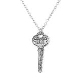 lureme Movie Jewelry Sherlock 221B Key Pendant Necklace for Fans-Antique Silver (nl005455-1)