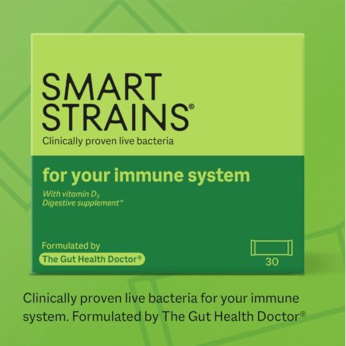 SMART STRAINS Probiotics for Gut Health | 20 Billion CFU Multi-Strain Probiotic with Prebiotics | Digestive & Immune Support | Daily Sachets for Men & Women | 30 Sachets