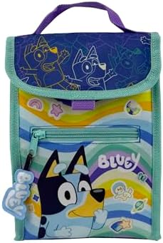- Bluey, Saco de Lanches, Saco, Lancheira, Lancheira, Lancheira, Lancheira, Lancheira, Cor Azul, Produto Oficial