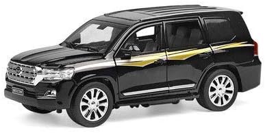 CZWW Educational Toys, Remote Control Car Toys，Model Car 1:24 Toyota Land Cruiser SUV Simulation Alloy Car Model Decoration Children's Toy Gift 20X8X7Cm Model Car (Color : Black)