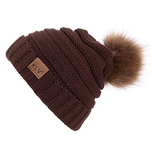 Liraly Wool Hats for Women Winter Womens Slouchy Beanie Hat Knit Warm Snow Ski Skull Cap(CoffeeÂ )
