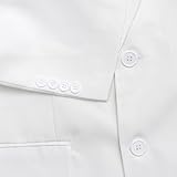 YOU LOOK UGLY TODAY Men's Pure White Solid Color Bachelor Party Suit For Adult and Boys-Large