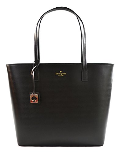 Kate Spade Karla Beech Street Smooth Leather Tote Shoulder Bag Purse Handbag (Black)