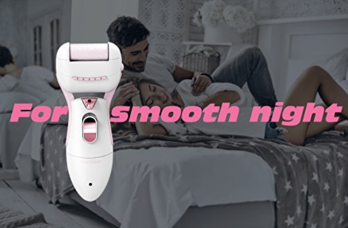 Electric Callus Remover - PRITECH Electronic Pedicure Tools, Professional Wet and Dry Rechargeable Foot File Removes Dead, Hard, Cracked Skin With Fine & Rough Roller and Protective Cover - Thumbnail 6