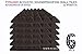 6 pack - Acoustic Foam Sound Absorption Pyramid Studio Treatment Wall Panels, 2