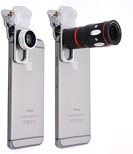 Jaylinna 10X Optical Zoom Telescope Lens 4 in 1 Clip On Cell Phone Camera Lens Kits for iPhone 6/6s/Plus, Samsung S7/S6/Edge, LG, Moto, HTC, Sony and more(Silver)