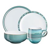 Denby 16-Piece Azure Coast Dinner Set, Set of 4