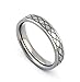 4mm Titanium Comfort Fit Wedding Band Ring Celtic Knot Polished Finish, Size 5 - 11