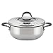 Circulon Momentum Stainless Steel Nonstick Dish/Casserole Pan with Lid, 4 Quart, Silver